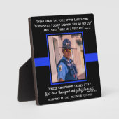 Thin Blue Line Photo Police Officer Memorial Fotoplaat (Voorkant)