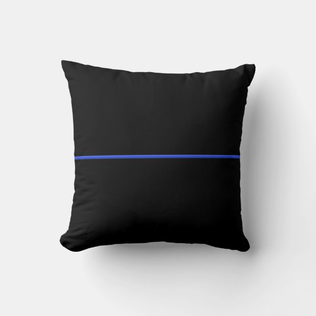 Thin Blue Line Pillow Kussen (Voorkant)