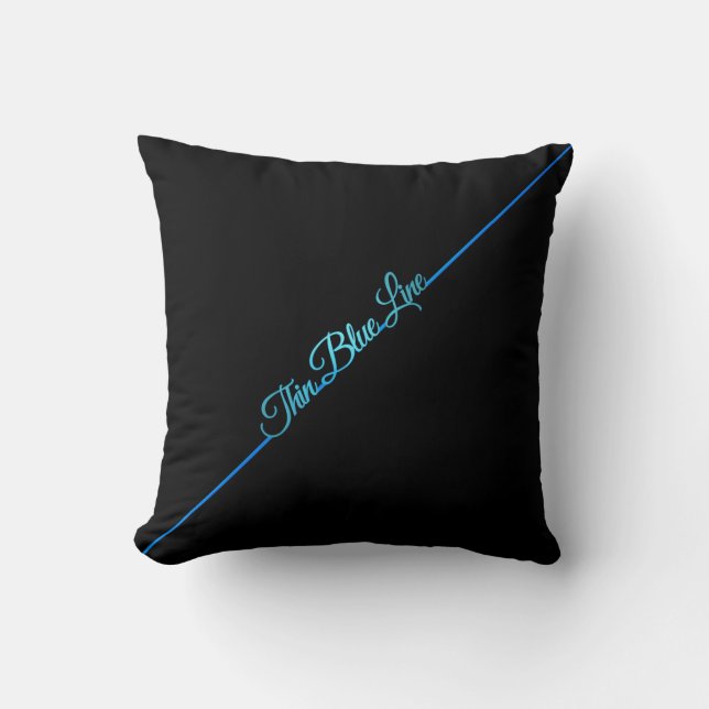 Thin Blue Line Pillow Kussen (Voorkant)