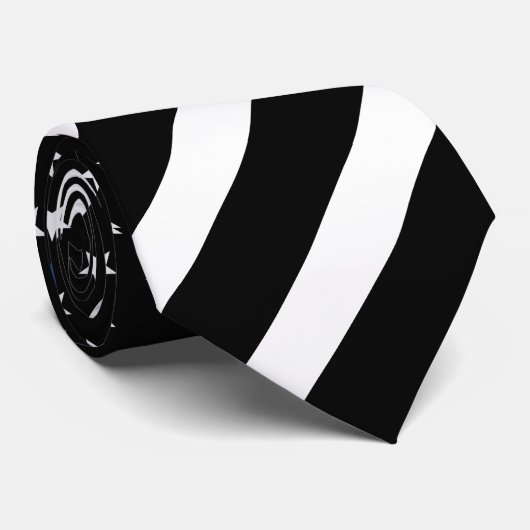 Thin Blue Line Police American Flag Monogram Stropdas (Opgerold)