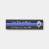 Thin Blue Line Police Badge Deurbordje (Voorkant)