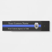 Thin Blue Line Police Badge Deurbordje (Voorkant)