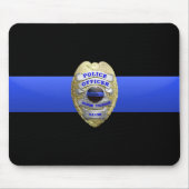 Thin Blue Line Police Badge Muismat (Voorkant)