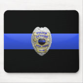 Thin Blue Line Police Badge Muismat (Voorkant)