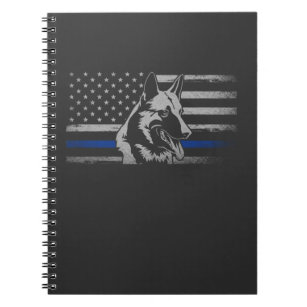 Thin Blue Line Police Belgische Malinois Dog Notitieboek