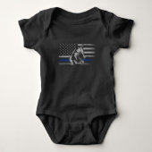 Thin Blue Line Police Belgische Malinois Dog Romper (Voorkant)