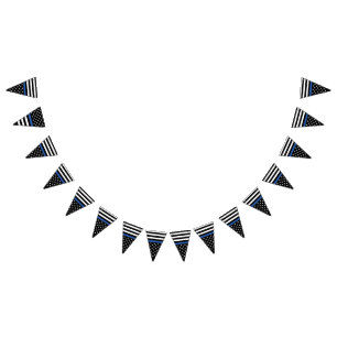 Thin Blue Line Police Bunting Flags Vlaggetjes