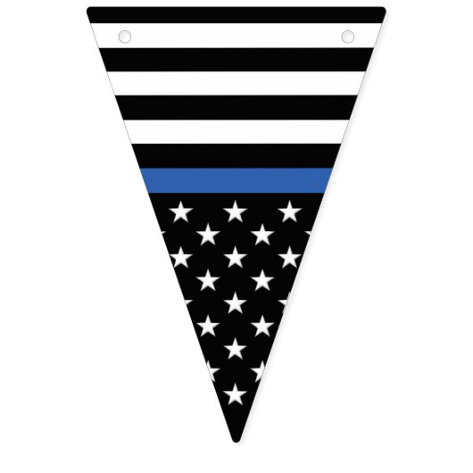 Thin Blue Line Police Bunting Flags Vlaggetjes (Eerste vlag)