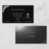 Thin Blue Line Police Chaplain Cross Visitekaartje (Voorkant / Achterkant)