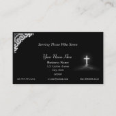 Thin Blue Line Police Chaplain Cross Visitekaartje (Voorkant)