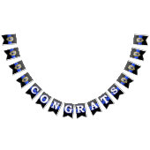 Thin Blue Line Police Chief Badge Flag Banner (Alle)