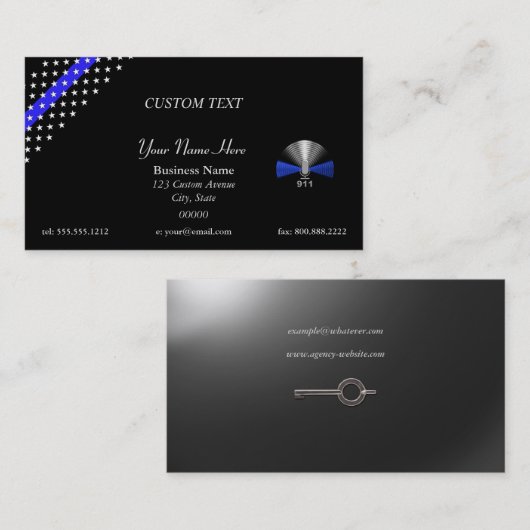 Thin Blue Line Police Communications Visitekaartje