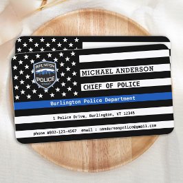Thin Blue Line Police Custom Logo Enforcement Visitekaartje
