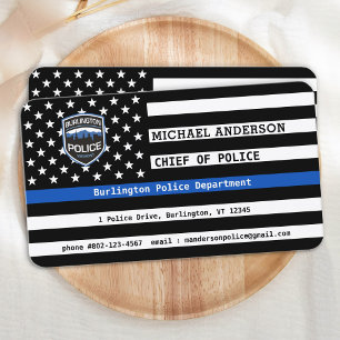 Thin Blue Line Police Custom Logo Enforcement Visitekaartje