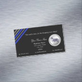 Thin Blue Line Police "De Sheepdog slaapt nooit" Magnetisch Visitekaartje (Voorbeeld)