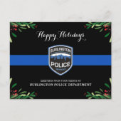 Thin Blue Line Police Department - Kerstmis Feestdagenkaart (Voorkant)