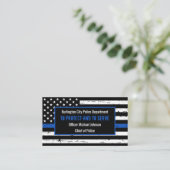 Thin Blue Line Police Department Law Enforcement Visitekaartje (Staand voorkant)