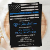 Thin Blue Line Police Enforcement Retirement Kaart