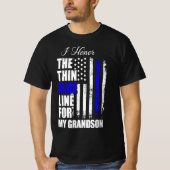 Thin Blue Line Police Flag Back T-shirt (Voorkant)