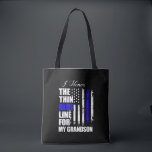 Thin Blue Line Police Flag Back Tote Bag<br><div class="desc">Thin Blue Line Police Flag Back</div>