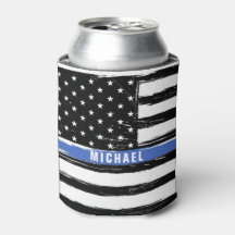 Thin Blue Line Police Flag Grunge Personaliseerd