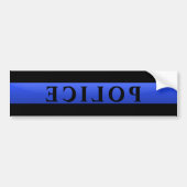 Thin Blue Line Police Front Bumpersticker (Voorkant)