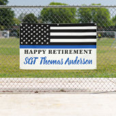 Thin Blue Line Police Happy Retirement Party Spandoek (Insitu)