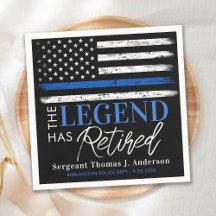 Thin Blue Line Police Legend Reensirement