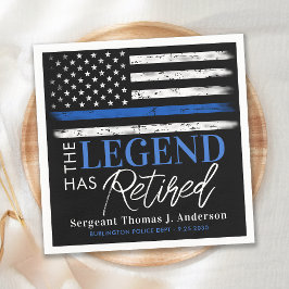 Thin Blue Line Police Legend Reensirement Servet