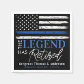 Thin Blue Line Police Legend Reensirement Servet (Voorkant)