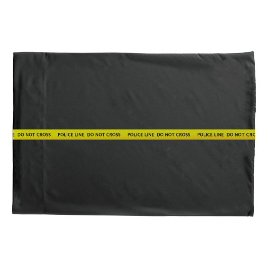 Thin Blue Line Police Line Crime Scene Tape Pillow Kussensloop (Achterkant)