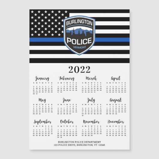Thin Blue Line Police Logo 12 maanden 2022 (Voorkant)