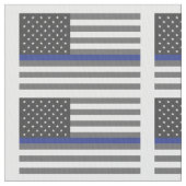 Thin Blue Line Police Lves Matter Fabric Stof (Close Up)