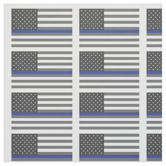 Thin Blue Line Police Lves Matter Fabric Stof (Swatch)