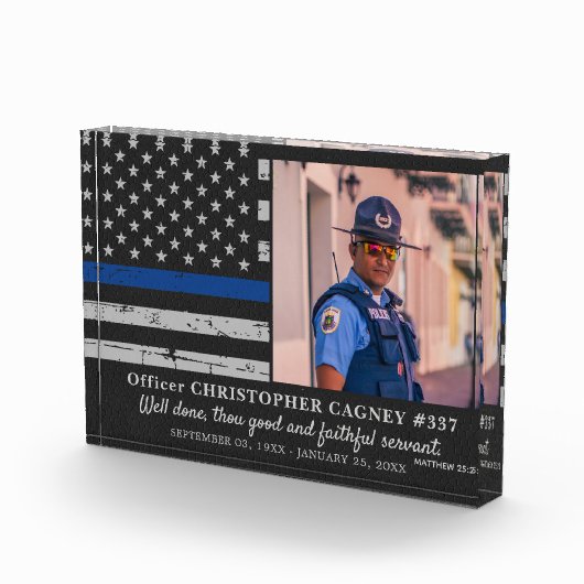 Thin Blue Line Police Memorial Fotoblokken (Rechts)