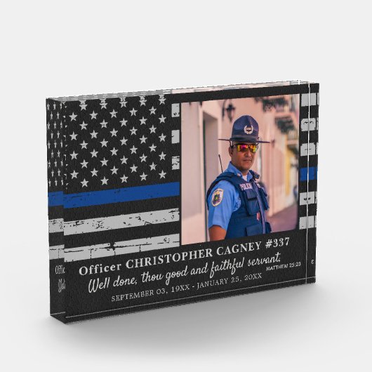 Thin Blue Line Police Memorial Fotoblokken (Links)