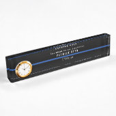 Thin Blue Line Police Monogram Klok Naambordje