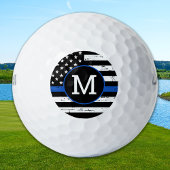 Thin Blue Line Police Officer - Aangepast monogram Golfballen