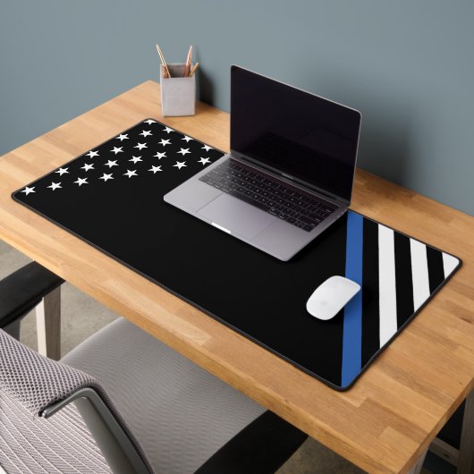 Thin Blue Line Police Officer Badge Acrylic Award Bureaumat (Kantoor 2)