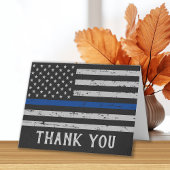 Thin Blue Line Police Officer Bedankkaart