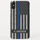 Thin Blue Line Police Officer Case-Mate iPhone Case (Achterkant)