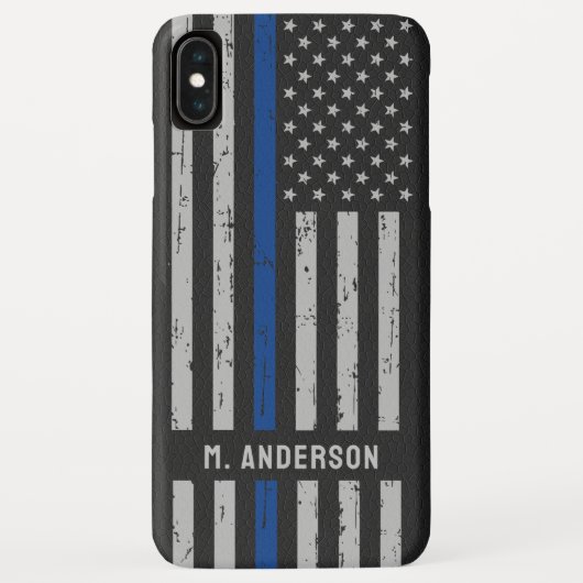 Thin Blue Line Police Officer Case-Mate iPhone Case (Achterkant)