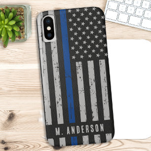 Thin Blue Line Police Officer Case-Mate iPhone Case