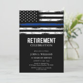 Thin Blue Line Police Officer Cop Retirement Kaart (Staand voorkant)