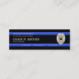 Thin Blue Line Police Officer Custom Visitekaartje