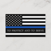 Thin Blue Line Police Officer Prayer Bulk Visitekaartje (Achterkant)