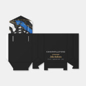 Thin Blue Line Police Officer Retirement Party Bedankdoosjes (Uitgevouwen)