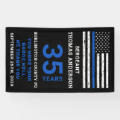 Thin Blue Line Police Officer Retirement Party Spandoek (Horizontaal)