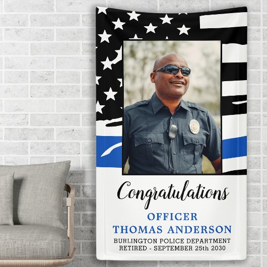 Thin Blue Line Police Officer Retirement Party Spandoek