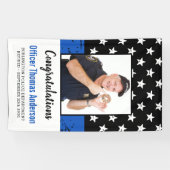 Thin Blue Line Police Officer Retirement Party Spandoek (Horizontaal)